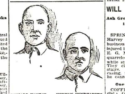 File:1899 Drawing of convicts Richard Honeck and Herman Hundhausen.jpg